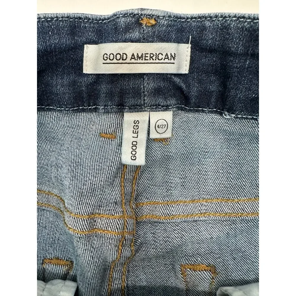 Good American Good Legs Skinny Jeans Size 4 Side Stripe Detail - Picture 5 of 8